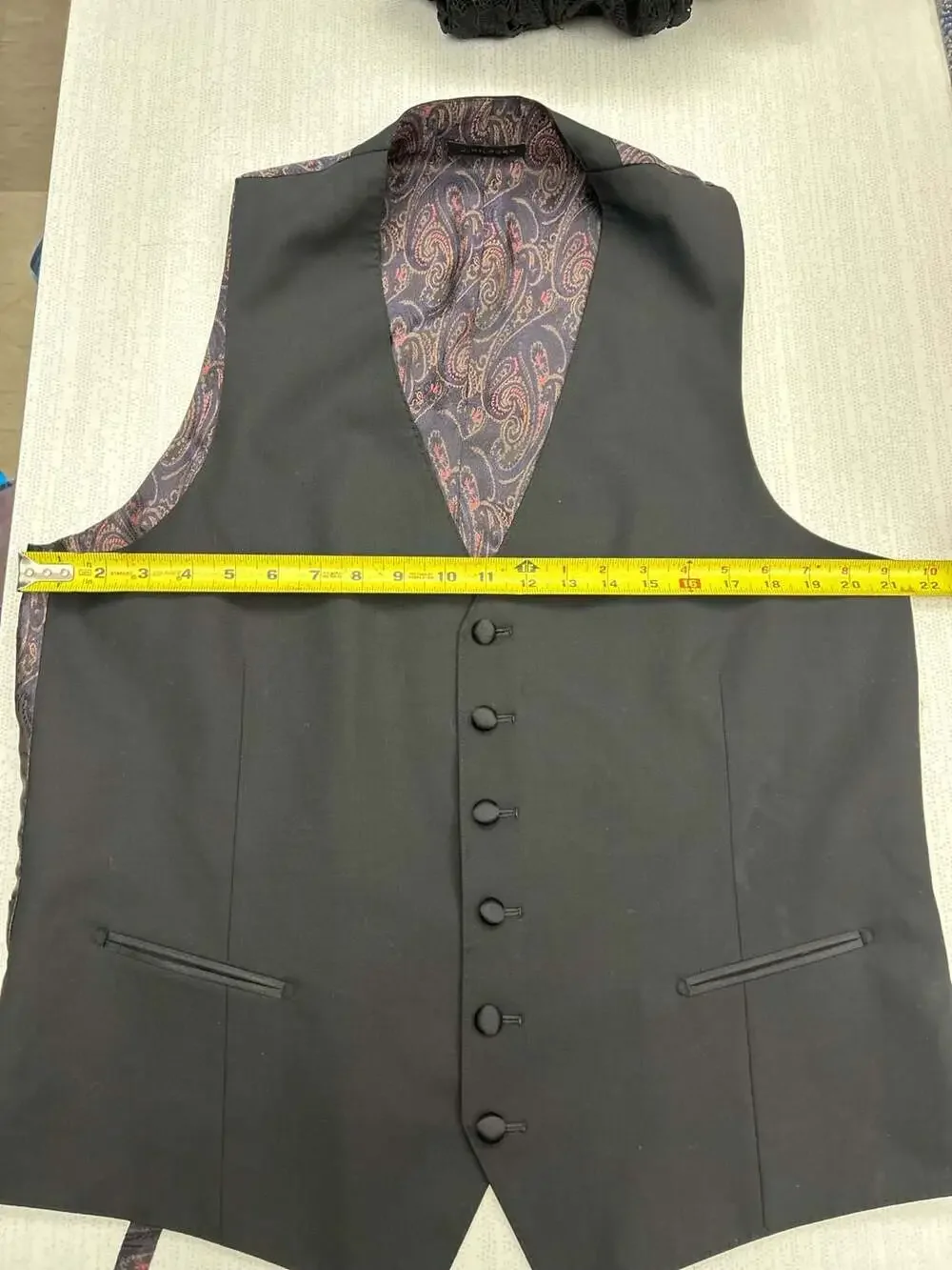 J. Hilburn Men's Suit Vest with Paisley Back